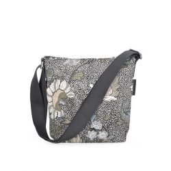 Ceannis black Flower Linen small shoulder bag