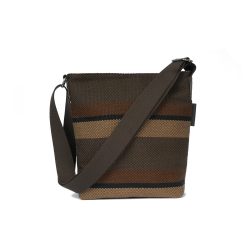 Ceannis small shoulder bag brown striped